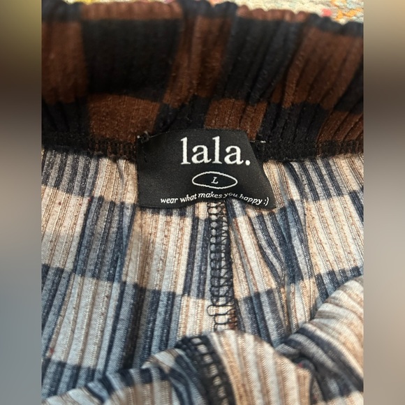 Dressed In Lala Checkered Wide-Leg Pants - Picture 2 of 4